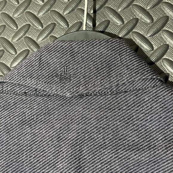 English Laundry Grey white lined Button Down Shirt 100% Cotton Mens Size XL - Picture 6 of 8